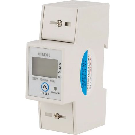 ZOLGINAH Compteur d'Energie Numérique Monophasé Compteur Electrique à Rail DIN (220V 10 (40) A 2 fils 2P) (1/5)