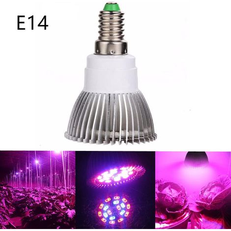 Lámpara para plantas con 18 LED para uso interior E14 (1/5)