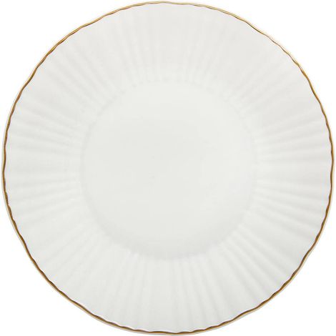 Lote de 6 platos hondos Daphné redondos, de 20,5 cm de diámetro, en color blanco - Atmosphera créateur d'intérieur (1/3)
