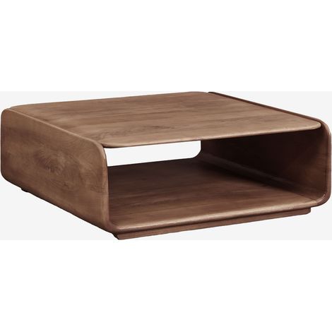 SKLUM Tinsley quadratischer Couchtisch aus Holz  110 x 110 cm            Akazienbraun dunkel                     
