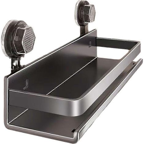 Étagère à ventouses pour salle de bain - Support de rangement mural pour douche, organisateur pour la maison, design gain de place (1/5)