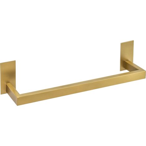 Toallero oro mate 37 cm de pared cuadrado adhesivo de Valaz (1/2)