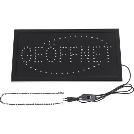 Panneau lumineux LED OUVERT pour usage intérieur, majuscules rouges et bleues DE (1/5)
