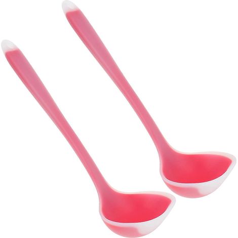 Lot de 2 louches à soupe en silicone, cuillères de service, ustensiles de cuisine multi-usages (1/5)