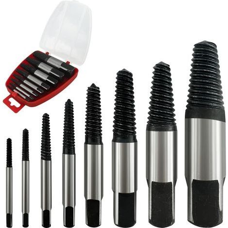 Lot de 8 extracteurs de vis, outil de vissage, tournevis à gauche, extracteur de vis (1/5)