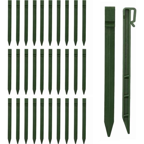 30er-Pack Verankerungspfähle, 24,6 cm, aus robustem Kunststoff, für Beeteinfassungen, Garten und Terrasse (1/5)