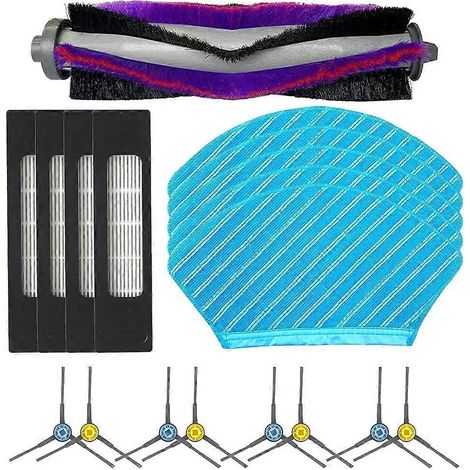 Accessoires pour aspirateur robot Midea M7, M7 Pro, M7 EVO/Eureka NER700 : chiffon de nettoyage, brosse latérale, filtre HEPA (1/5)