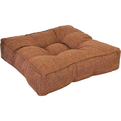 Cushion - 40 cm x 40 cm - Corduroy Fabric - 9 cm Thick Polyester Fill - For Chair Or Floor Use - 1 Piece (1/5)