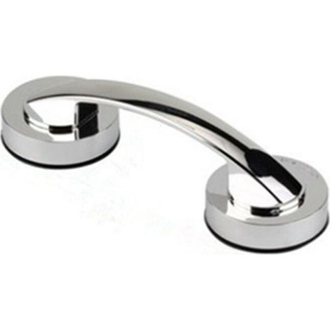 Poignée ventouse argent sans perçage 19,4x6,5 cm pour salle bain (1/4)