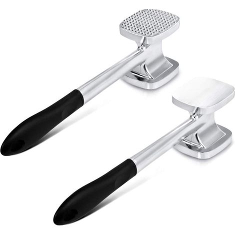 Batticarpo grande da 28 cm, a doppia faccia, antiaderente, martello per cotolette, martello per affettare, martello da cucina, per carne, bistecche, manzo, pollame (1/3)
