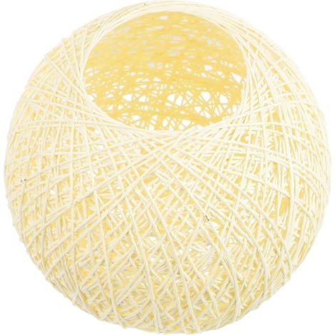 Abat-Jour Globe Tissé en Rotin 20 CM pour Lampe Suspendue Décoration Salon Beige Naturel (1/5)