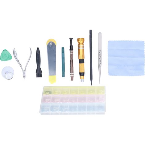 Ensemble d'outils de tournevis multifonctionnels pour la réparation d'électronique, avec boîte de rangement. (1/5)