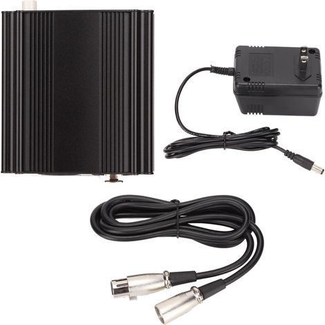 Alimentation fantôme 48V professionnelle avec câble XLR 3 broches pour équipement d'enregistrement musical, prise US 110V (1/5)