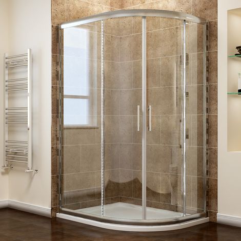 ELEGANT 1200x800mm Quadrant Sliding 6mm Tempered Safety Glass Cubicle Door Long Lasting Shower Enclosure (1/5)