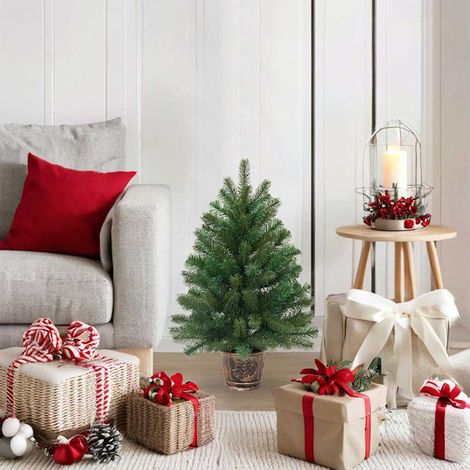 Artificial Christmas Tree Green 75 cm PVC, PE and steel vidaXL (1/5)