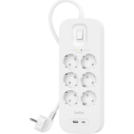 Belkin Connect Blanc 6 sortie(s) CA 2 m (1/5)