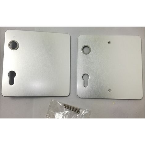 Hoppe 2491763 F1 aluminum rectangular plate for doors and windows