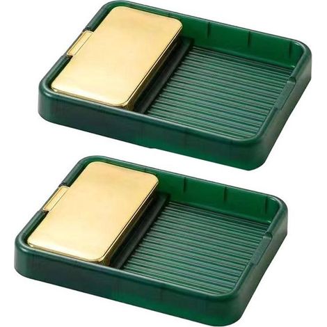 Juego de dos piezas: Soporte para cucharas y tapas de ollas para estufa — Soporte de plástico para tapas de ollas — Organizador multifuncional para utensilios de cocina, tapas de ollas y cucharas (1/5)