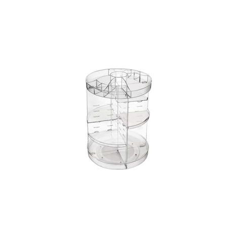 A Rotatifs à 360 Degrés Réglable Organisateur Maquillage Rangement Maquillage, Support pour Brosse et Lèvres, Vanité de Salle de Bain Multifonction et Grande Capacité