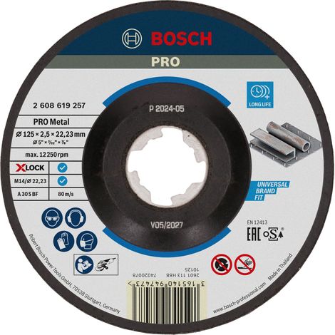 Bosch PRO Metal X-Lock Trennscheibe, 125 x 2.5 x 22.23 mm, gekröpft, oSa (1/5)