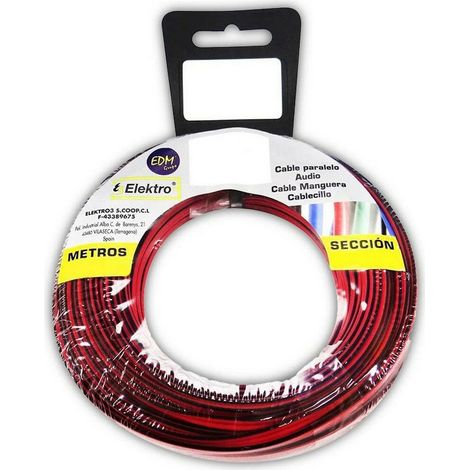 Avvolgicavo parallelo 2x0,75mm Rosso/Nero 15m (Audio) (1/2)