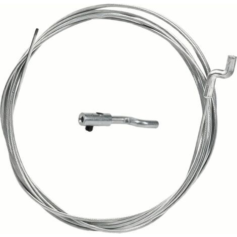 1 Kit Câble De Réparation, Acier 1.5mm x 2.5m, Embout Z, Serre-câble, Tondeuse Débroussailleuse (1/5)