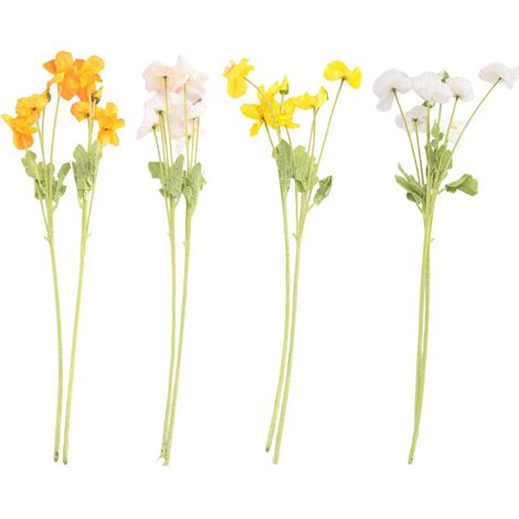 Paquet de 8 Fleurs Artificielles Fleurs de Pavot en Soie pour Bouquet de DéCoration IntéRieure FêTe de Mariage Fausse Fleur, Arrangement de Fleurs (1/5)