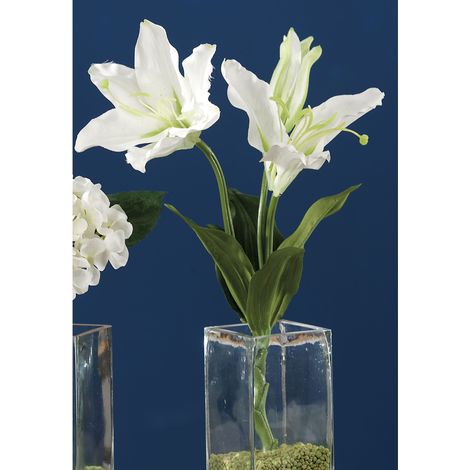 GIGLIO BIANCO 2FIORI X DECORAZ CM47