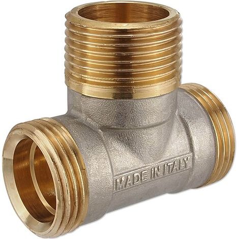 Messing T-Stück für Klemmringverschraubung 3/4'' Eurokonus -3/4'' AG - 3/4'' Eurokonus