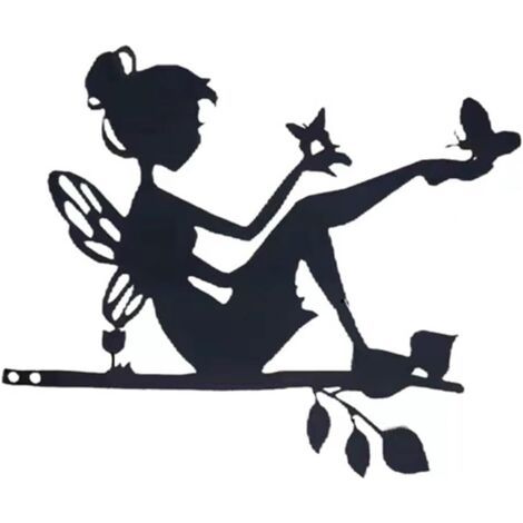 Métal Art mural décoration décoration décoration d'intérieur créatif ferronnerie silhouette, ange, papillon (1/5)