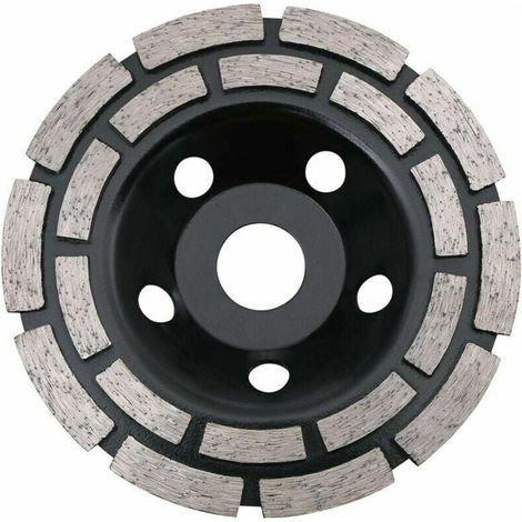 125 x 22,23 mm Doppelreihen-Diamantscheibe – Schleifen von Beton, Stein, Granit, Estrich – Universell und langlebig (1/4)