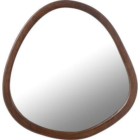 Miroir organique en bois brun - brun (1/4)