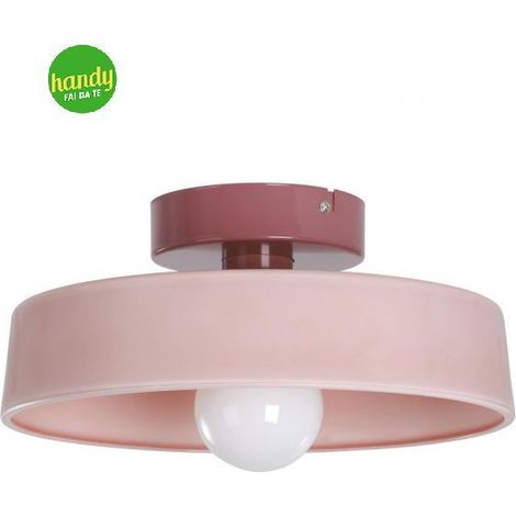 Plafoniera Presa Eglo 1 x E27 rosso/rosa