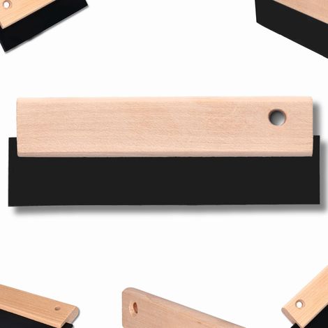 1 - Spatule À Joint - Outil Carrelage - Lame Caoutchouc 20cm Et Manche Bois Pour Faïence Salle De Bain Cuisine (1/5)