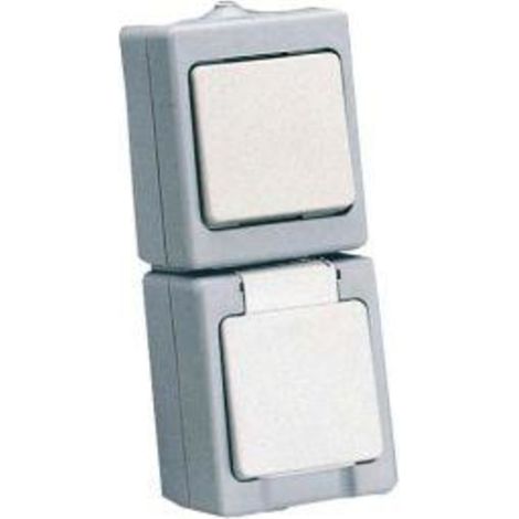 Kopp Steckdose-Wechselschalter Standard grau 130148003 Tasten (1/4)