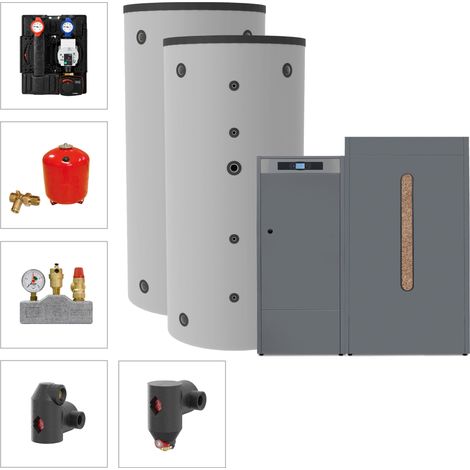 Solarbayer Pelletkesselset PLT-AC 35-1B Variante B 35kW 1xSLS-800 1xSLS-800-S