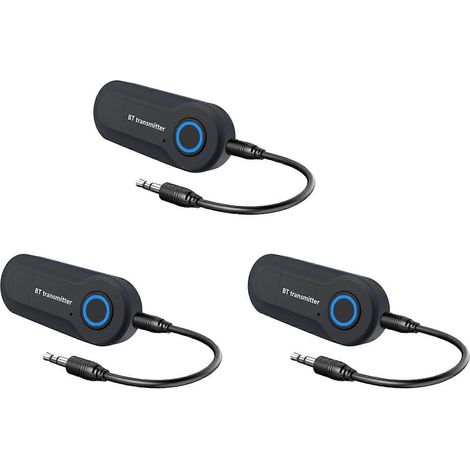 Lot de 3 émetteurs/récepteurs audio sans fil Bluetooth 5.0, compatibles PC/TV/voiture, adaptateur émetteur de musique AUX 3,5 mm (1/5)