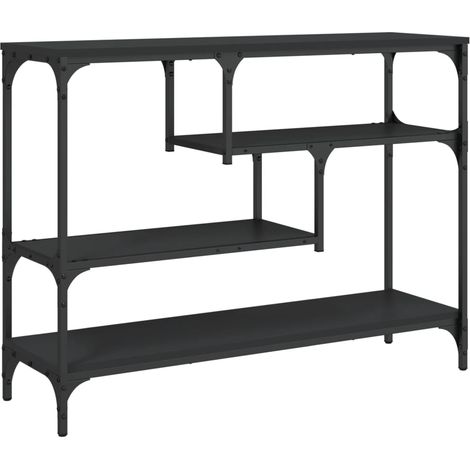 Maison Exclusive - Mesa consola madera de ingeniería negra 100x30