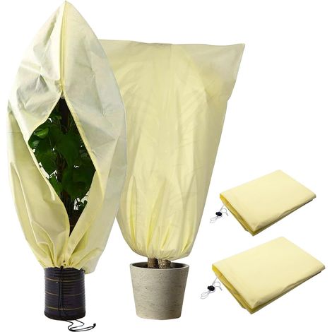 Housse D'hivernage, Voile Hivernage Plante Exterieur, Pour la Protection Des Plantes, Des Fleurs, Des Légumes et Des Cultures Fruitières Contre les Basses Températures (0.8m1.2m) (1/5)