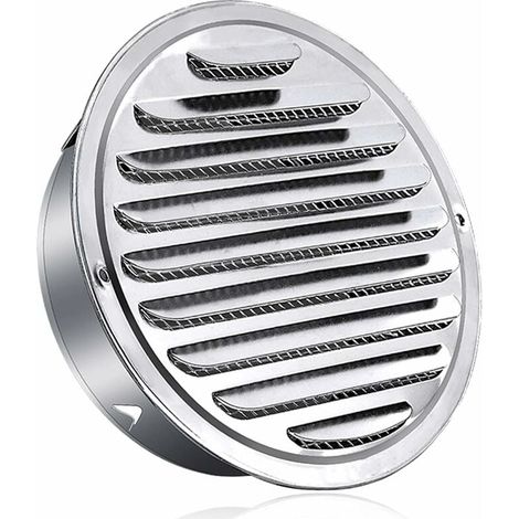 B- Griglia di ventilazione in acciaio inox rotonda da 100 mm Griglia di ventilazione in metallo Griglia di protezione dalle intemperie con protezione dagli insetti Griglia di ventilazione Griglia di v (1/5)