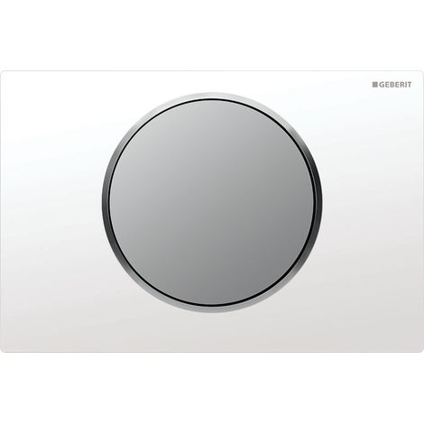 Placca di Comando Geberit Sigma 10 per risciacquo con possibilità di interruzione bianco cromo satinato  115.758.KL.5 Bianco Cromo