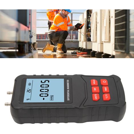 Manomètre numérique, testeur de pression de gaz, kit de test de pression pour système de ventilation et de climatisation (livré sans pile) (K20A) (1/5)