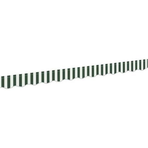 Cantonnière de remplacement verte et blanche, 2,5 mètres en polyester. (1/5)