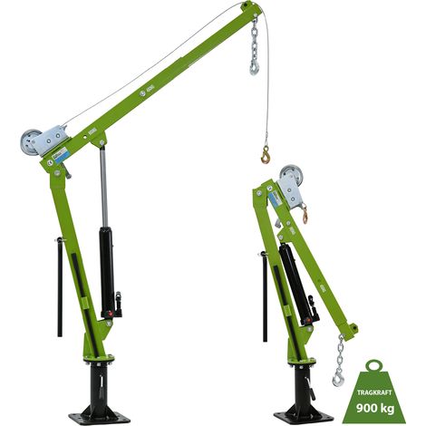 Pickup Kran Stahl Tragkraft 900 kg 360° drehbar mit Seilwinde hydraulischer Heber Ladekran Hebekran (1/5)