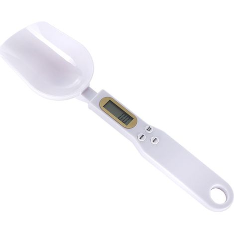 Cuillère doseuse électronique de 500 g pour ingrédients alimentaires, balance en grammes, blanche (1/5)