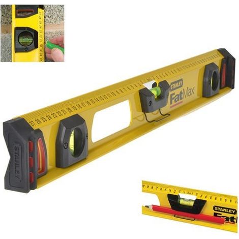 Stanley STA143553 1-43-553 FatMax I Beam Level 3 Vial 60cm Spirit Level