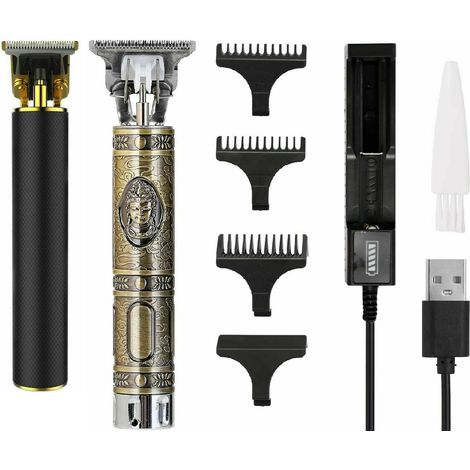 TAGLIA CAPELLI PROFESSIONALE REGOLA BARBA RASOIO ELETTRICO RETRO nero o oro