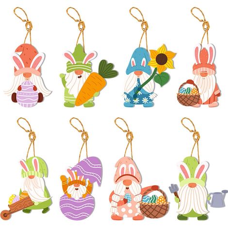 Pendentif Lapin De Pâques - En Bois - Décoration Murale Pour Porte Jardin Chambre - 40 Pièces (1/5)