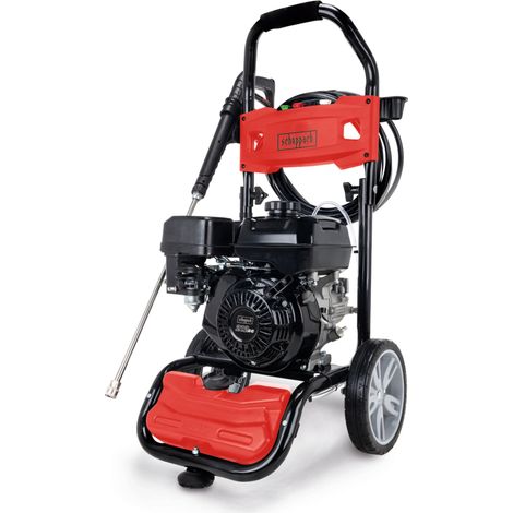 Scheppach Nettoyeur haute pression thermique HCP3000 - Moteur 212 cm3 - Cadre acier - Pression 241 bar - Débit 570 L/h -Raccord rapide - 5 embouts, lance de nettoyage et tuyau de 9,2 m