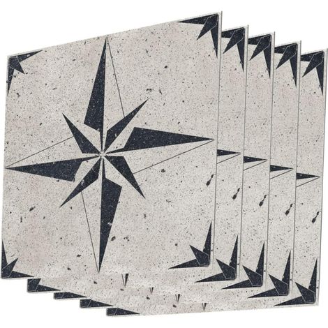 Lot De 5 Autocollants Pour Carrelage De Salle De Bain Décoration Facile Pour Comptoir De Bar De Cuisine (1/5)